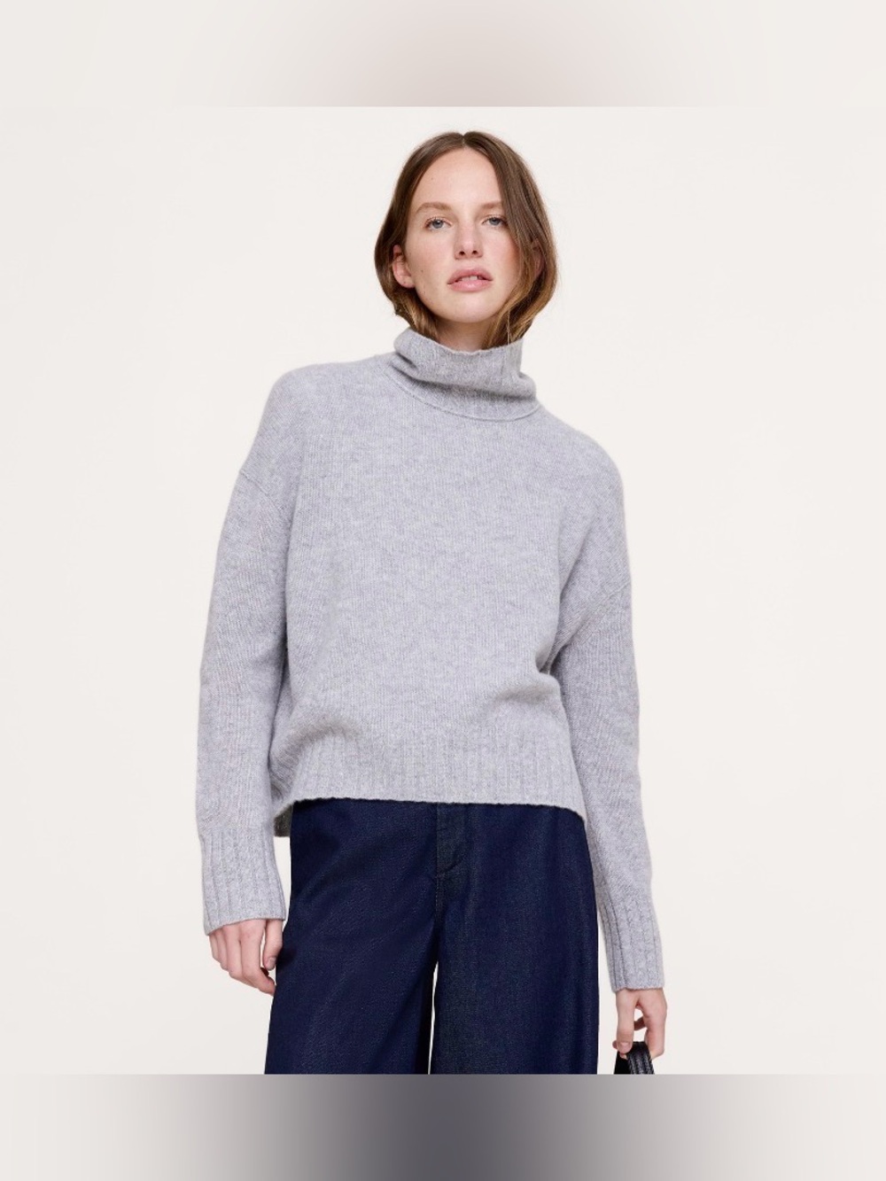 New banana republic XXL oversized cashmere turtleneck sweater